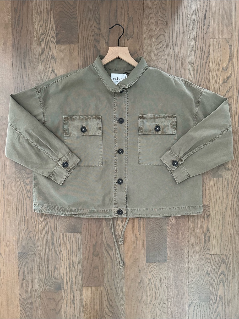 NWOT Velvet by Graham & Spencer Nicola Short Jacket Axe Olive Green Extra Small